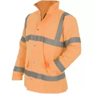 image of Yoko Mens Hi-Vis Road Safety Jacket (S) (Hi Vis Orange) - Hi Vis Orange