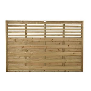 image of Forest Garden Pressure Treated Kyoto Fence Panel - 6 x 4ft Pack of 3