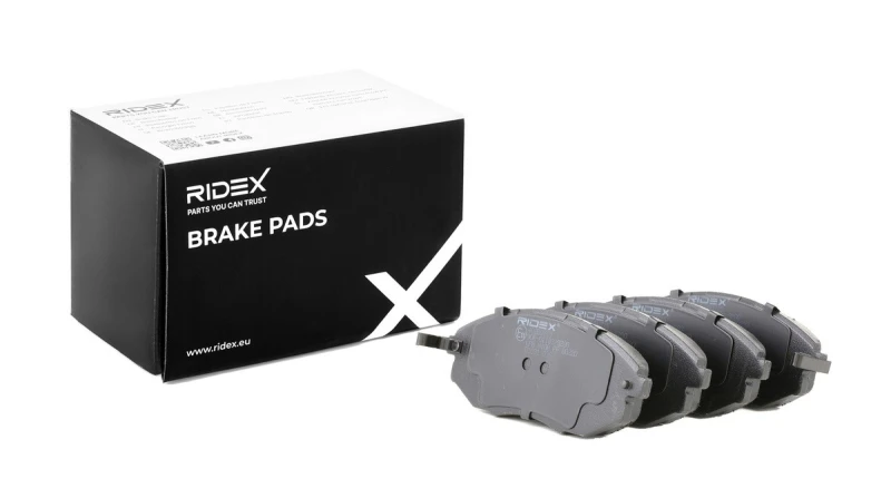 Image of RIDEX 402B0715 Brake pad set Front Axle, with acoustic wear warning Brake Pad Set,disc brake (402)