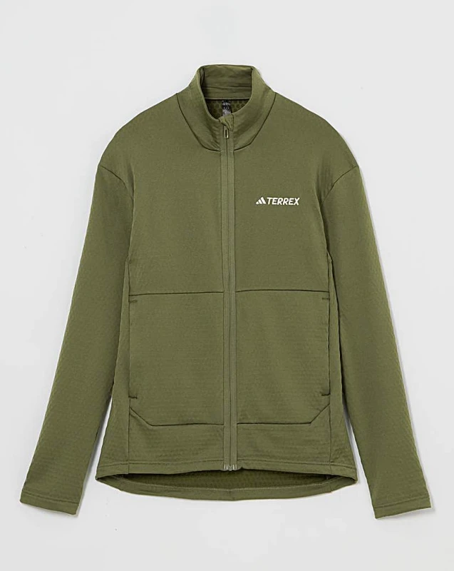 Image of Adidas adidas Terrex Full Zip Fleece Jacket Olive Male 2XL(48/52) AT92405