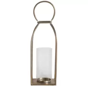 image of Crossland Grove Edmonton Lantern Antique Gold 200x200x440Mm