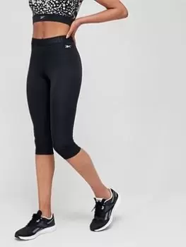 image of Reebok Workout Ready Capri Legging - Black, Size S, Women