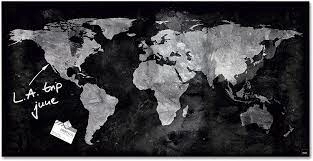 Image of Sigel Artverum Magnetic Glass Board World Map