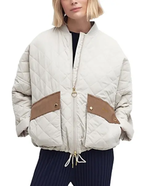 Image of Barbour Bowhill Quilted Zip Front Jacket