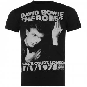 Official David Bowie T Shirt - Heros