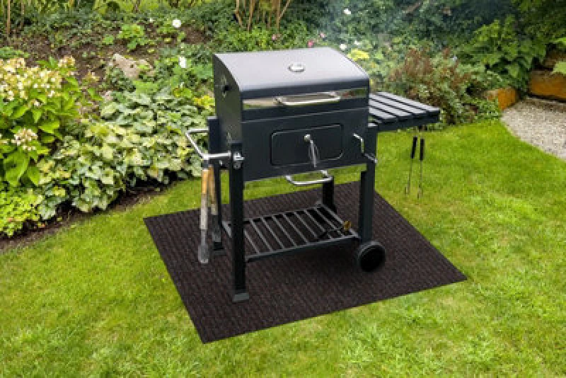 Image of RUGSX Rugsx - Protective grill mat gin 7053 for the terrace, outdoor - brown brown 80x120cm @234039
