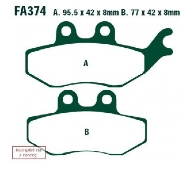 Image of EBC Brakes SFA374 Brake pad set Brake Pad Set,disc brake (402)