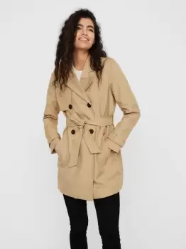 image of VERO MODA Double Breasted Trenchcoat Women White