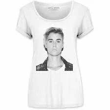 Justin Bieber - Tux Womens Small T-Shirt - White