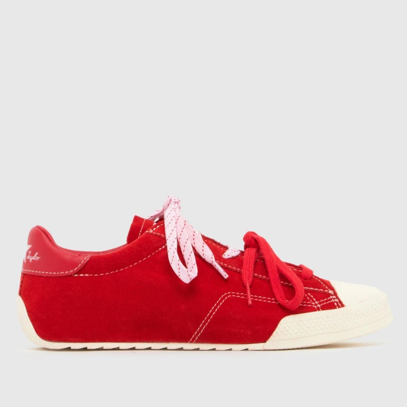 Image of Converse Chuck Taylor Lo Trainers in Red Multi Red Multi UK 4 (EU 37)