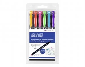 image of Tombow Highlighter MONO Edge Assorted PK6