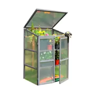 Image of Neo Ghouse-2-grey Mini Wooden Greenhouse - Grey