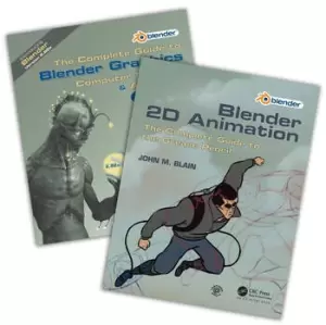 Image of 'The Complete Guide to Blender Graphics' and 'Blender 2D Animation'Two Volume Set