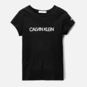 Image of Calvin Klein Girls Institutional T-Shirt - CK Black - 8-9 Years