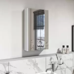 image of White Mirrored Wall Bathroom Cabinet 400 x 650mm - Pendle