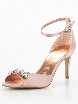 image of Ted Baker Embellished Crystal Sandal - Light Pink, Size 38, Women