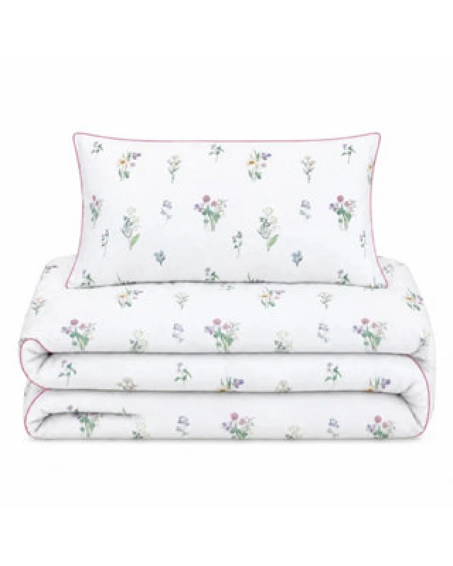Image of Sweet Dreams Florelle Pink Botanical Printed Floral Duvet Cover And Pillowcase Set Single
