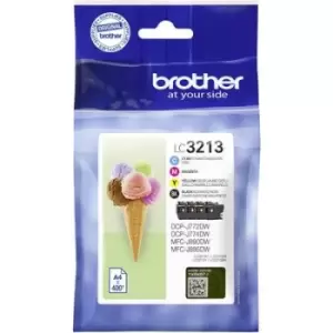 Image of Brother Ink set LC-3213 VALDR Original Cyan, Magenta, Yellow, Black LC3213VALDR