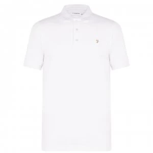 image of Farah Vintage Blanes Short Sleeve Polo Shirt - White 104