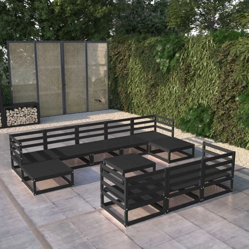 Image of VIDAXL 11 Piece Garden Lounge Set Solid Pinewood vidaXL 8720286472217