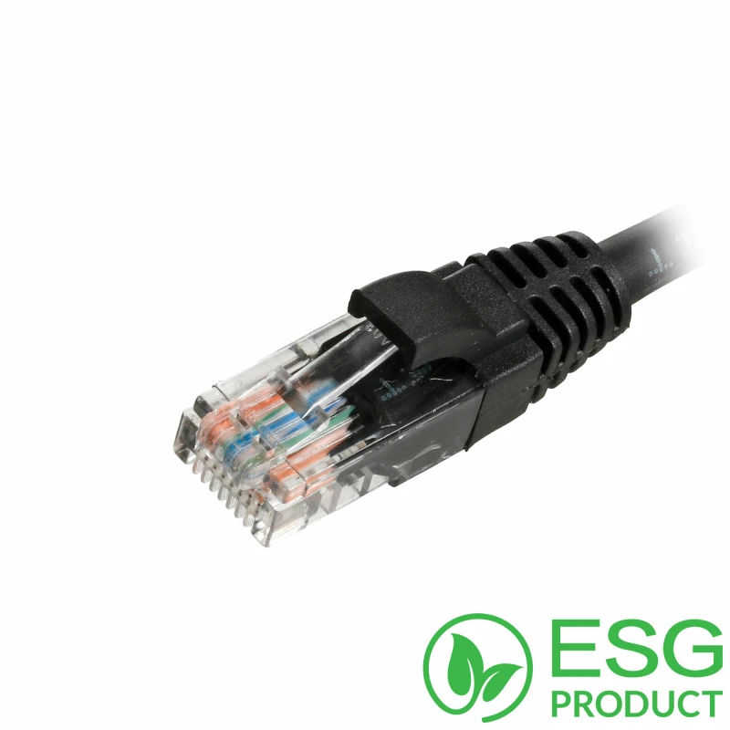 Image of Cablenet Cablenet 1m Cat5e RJ45 Black U/UTP LSOH 24AWG Snagless Booted Patch Lead (PK 100) L67-6010B