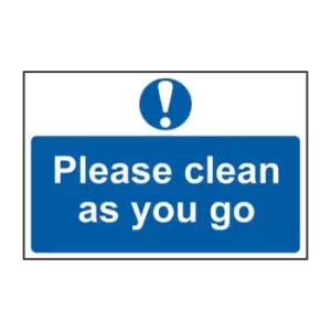 Image of Please Clean As You Go - PVC (300 x 200mm)