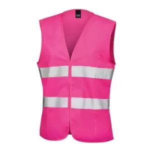 image of Result Core Womens/Ladies Sleeveless Hi Vis Vest (M/12) (Fluorescent Pink)