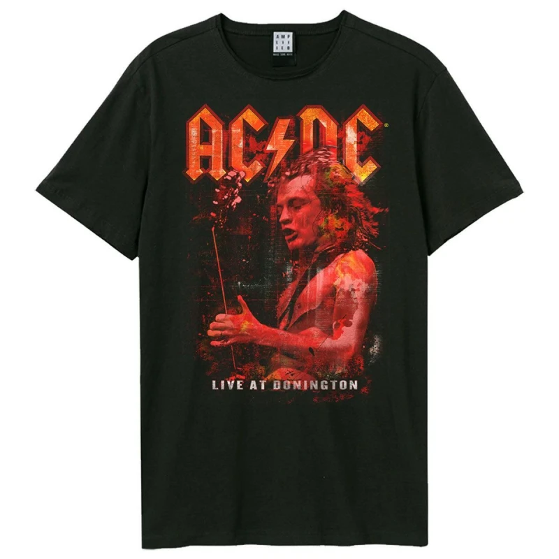 Image of Amplified Amplified Men Live At Donington AC DC T-Shirt in Black Size: X-Small Black XS Male 5063806725787