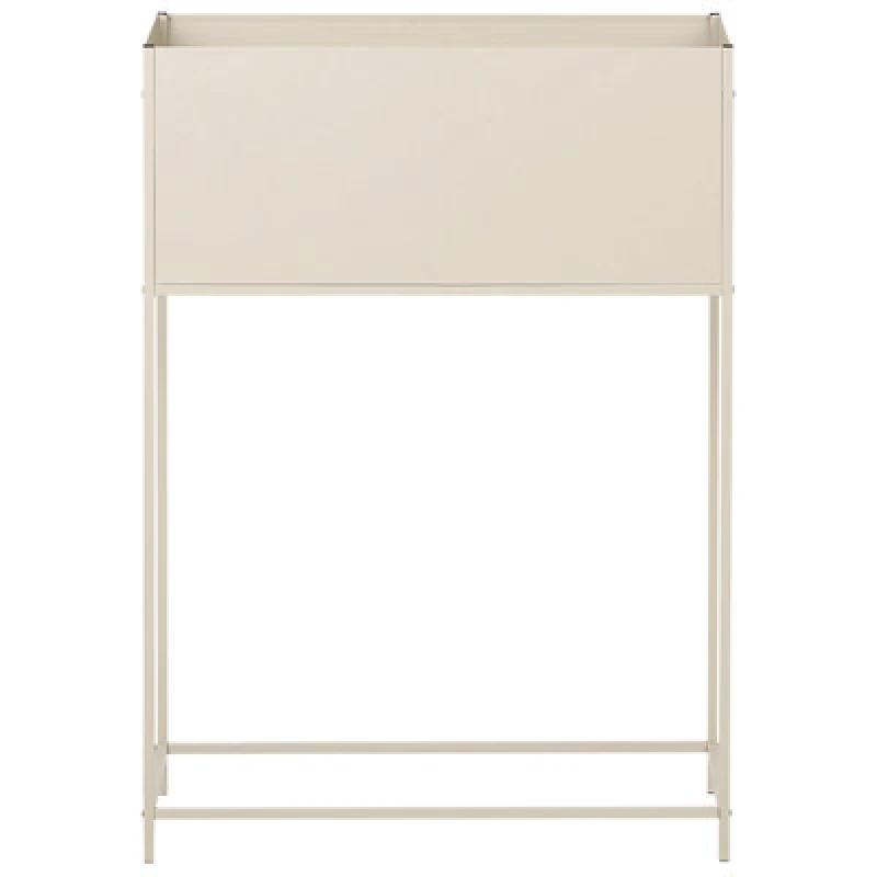 Image of Beliani Elevated Plant Pot Tapien Metal 70 Cm Beige