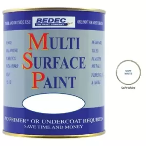 image of Bedec - Multi Surface Paint - Gloss - Soft White - 2.5L - Soft White