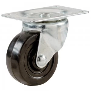 Image of Select Hardware Castor Plate Black 32mm 2 Pack