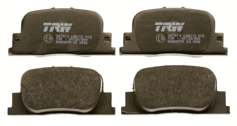 Image of TRW GDB3278 Brake pad set not prepared for wear warning indicator Brake Pad Set,disc brake (402)