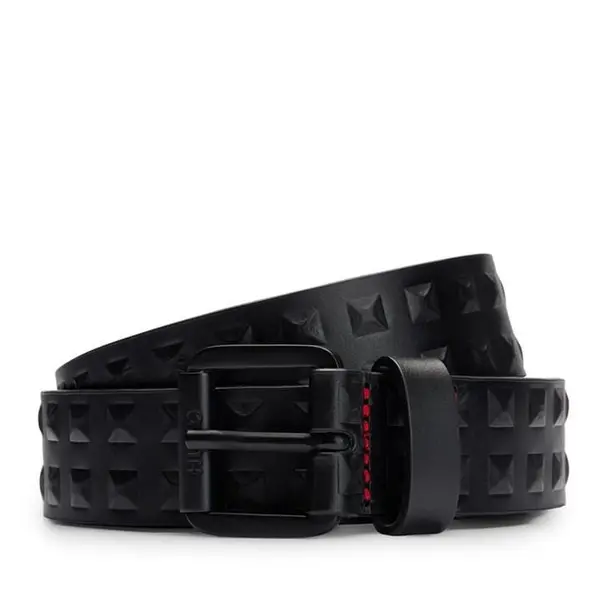 Image of Hugo Gad Stud Belt - Black 3XL