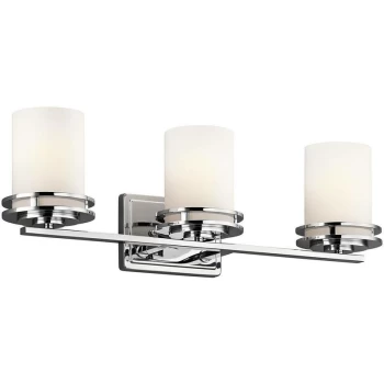 Elstead - Hendrik - 3 Light Bathroom Wall Light Polished Chrome IP44, G9