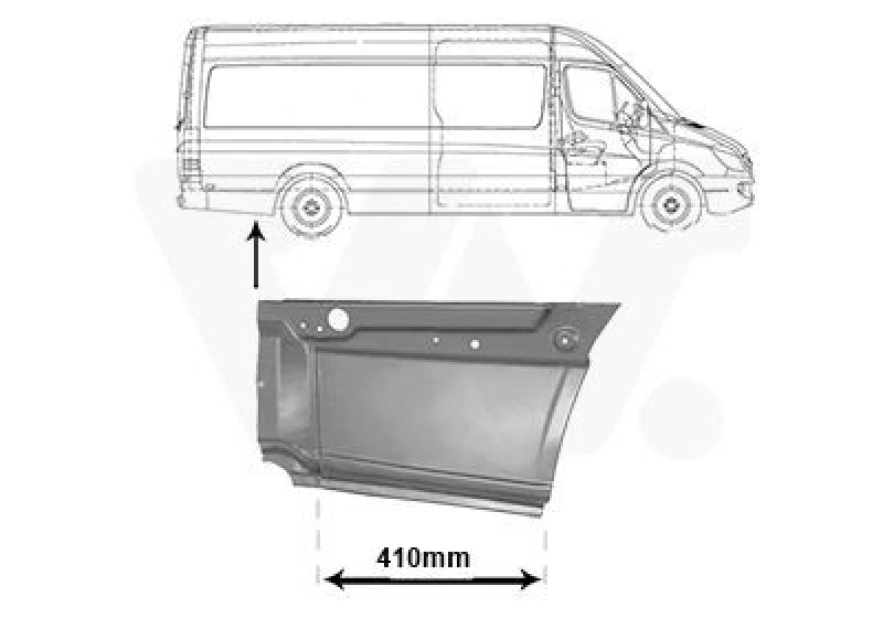 Image of VAN WEZEL Side panel VAN WEZEL 3077144