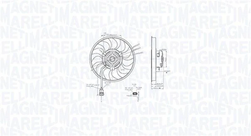 Image of MAGNETI MARELLI Fan, radiator MAGNETI MARELLI 069422888010