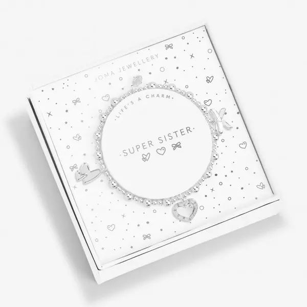 Image of Life's A Charm Super Sister Silver Plated 17.5cm Bracelet 7197