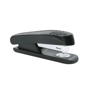 image of 5 Star Office Stapler Half Strip Plastic Capacity 20 Sheets Black