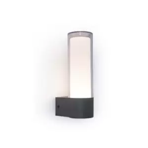 Image of Lutec DROPA IP44 INTEGRATED LED WALL LIGHT IN DARK GREY 500 LUMEN 2700K-6500K+RGB