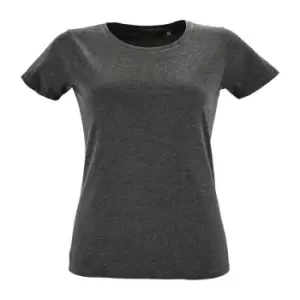 Image of SOLS Womens/Ladies Regent Fit Short Sleeve T-Shirt (M) (Charcoal Marl)