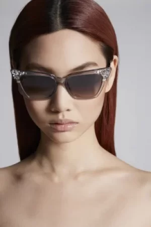 Image of DSQUARED2 Women Sunglasses Light grey Size OneSize 100% Acetate