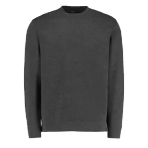 Image of Kustom Kit Mens Klassic Knitted Sweatshirt (2XL) (Dark Grey Marl)