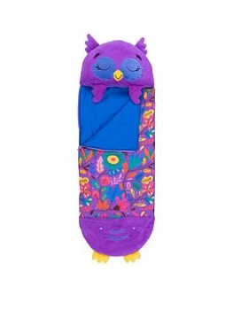 image of Happy Nappers Purple Owl Large Sleeping Bag