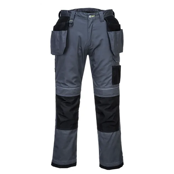 Image of Portwest PW3 Mens Holster Work Trousers T602ZBS42 Colour: Grey / Black