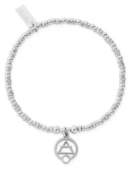 Image of ChloBo Sparkle Disc Air Bracelet Sterling Silver SBSD3108 Jewellery