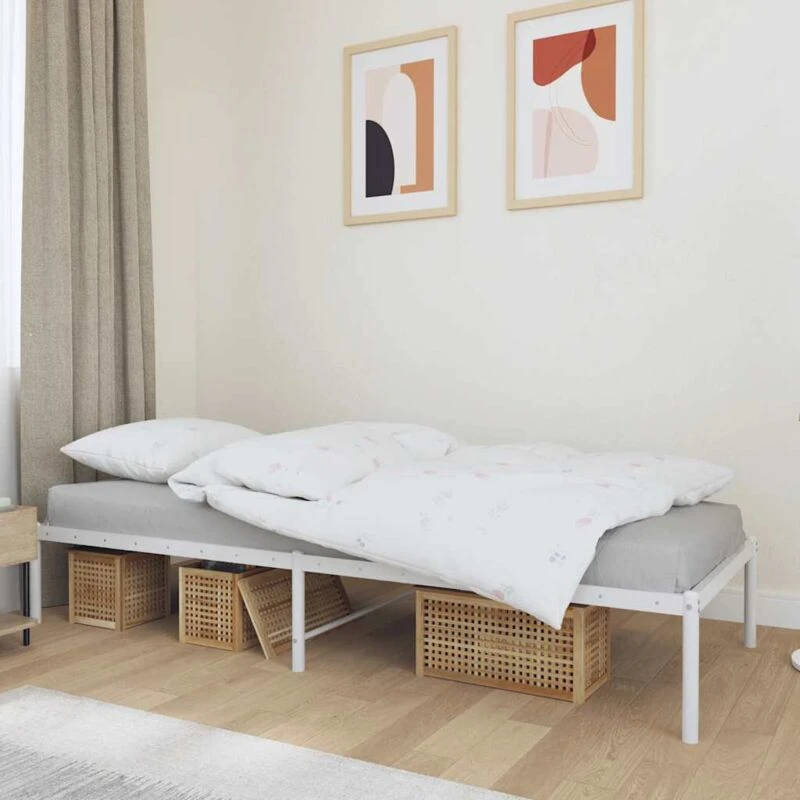 Image of VIDAXL Metal Bed Frame without Mattress White 80x200cm Vidaxl 8720845721466
