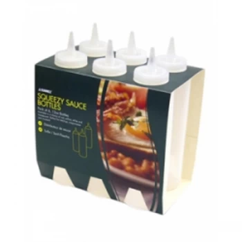 Image of Sunnex Clear Sauce Bottles 8oz, 6 Pack