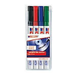 image of edding 8400 CD/DVD/OHP Permanent Markers, Assorted - Pack of 4