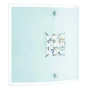 image of Indoor Flush Wall 2 Light Crystal with Crystals, E27