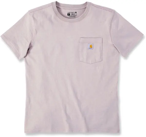 Image of Carhartt Loose Fit Heavyweight K87 Pocket Ladies T-Shirt, grey-beige, Size XS for Women